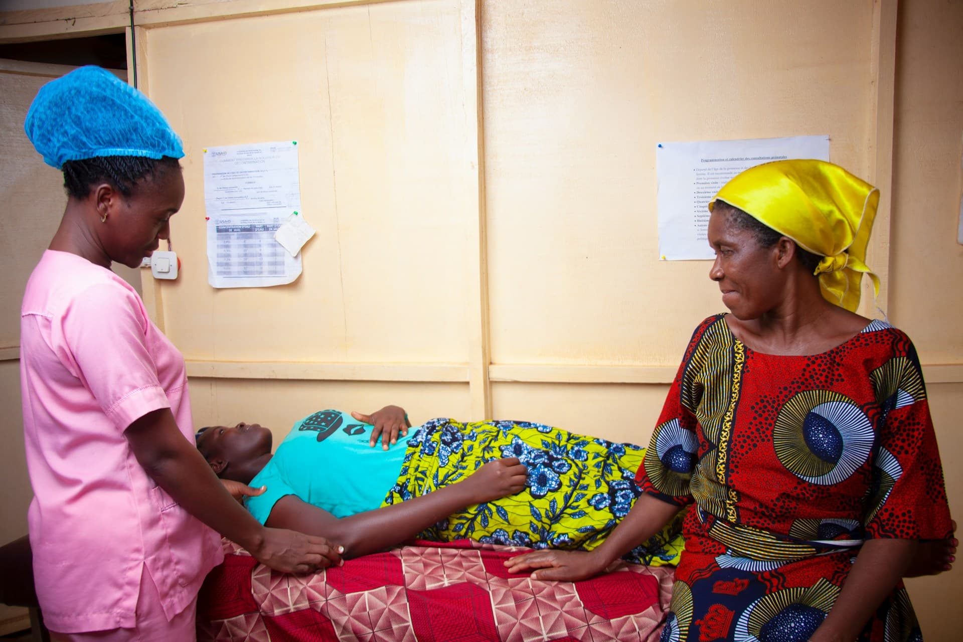 Nigerian nurses and midwives providing skilled maternal and newborn care at a primary healthcare centre